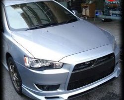 4 849 р. Накладка Zodiak на передний бампер  Mitsubishi Lancer  10 (2007-2017) седан дорестайлинг, хэтчбэк дорестайлинг, седан рестайлинг, хэтчбек 5 дв рестайлинг (Неокрашенная)  с доставкой в г. Москва. Увеличить фотографию 7