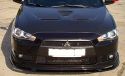 31 799 р. Пластиковый капот Evo  Mitsubishi Lancer  10 (2007-2017) седан дорестайлинг, хэтчбэк дорестайлинг, седан рестайлинг, хэтчбек 5 дв рестайлинг (Неокрашенный)  с доставкой в г. Москва. Увеличить фотографию 1