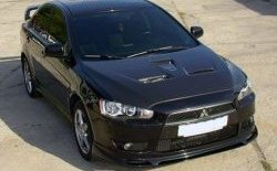 31 799 р. Пластиковый капот Evo Mitsubishi Lancer 10 седан дорестайлинг (2007-2010) (Неокрашенный)  с доставкой в г. Москва. Увеличить фотографию 6