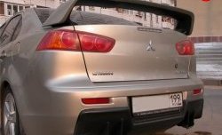 5 399 р. Накладка Evo на задний бампер  Mitsubishi Lancer  10 (2007-2017) седан дорестайлинг, седан рестайлинг (Неокрашенная)  с доставкой в г. Москва. Увеличить фотографию 3