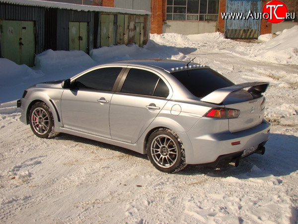 2 159 р. Диффузор Evo на крышу Mitsubishi Lancer 10 седан дорестайлинг (2007-2010) (Неокрашенный)  с доставкой в г. Москва