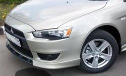 899 р. Вставка переднего бампера (зубатка) Evo Mitsubishi Lancer 10 седан дорестайлинг (2007-2010) (Неокрашенная)  с доставкой в г. Москва. Увеличить фотографию 4