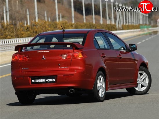 3 499 р. Задний бампер Стандарт  Mitsubishi Lancer  10 (2007-2017) седан дорестайлинг, седан рестайлинг (Неокрашенный)  с доставкой в г. Москва