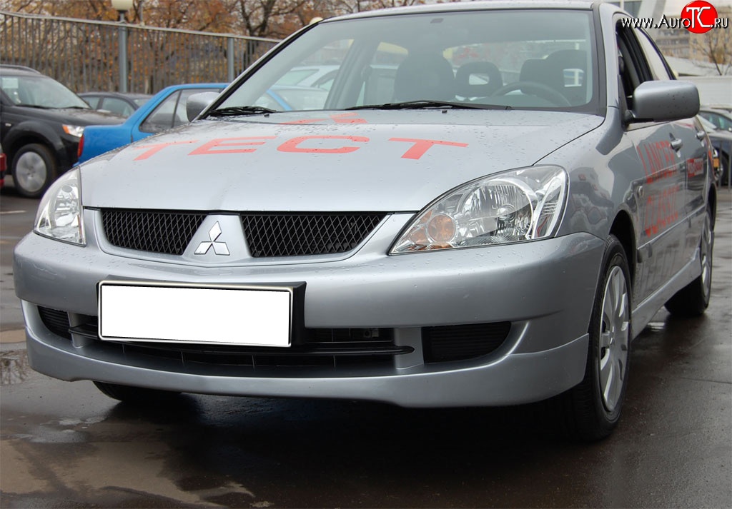 4 249 р. Накладка переднего бампера GT Dynamics Mitsubishi Lancer 9 1-ый рестайлинг универсал (2003-2005) (Неокрашенная)  с доставкой в г. Москва