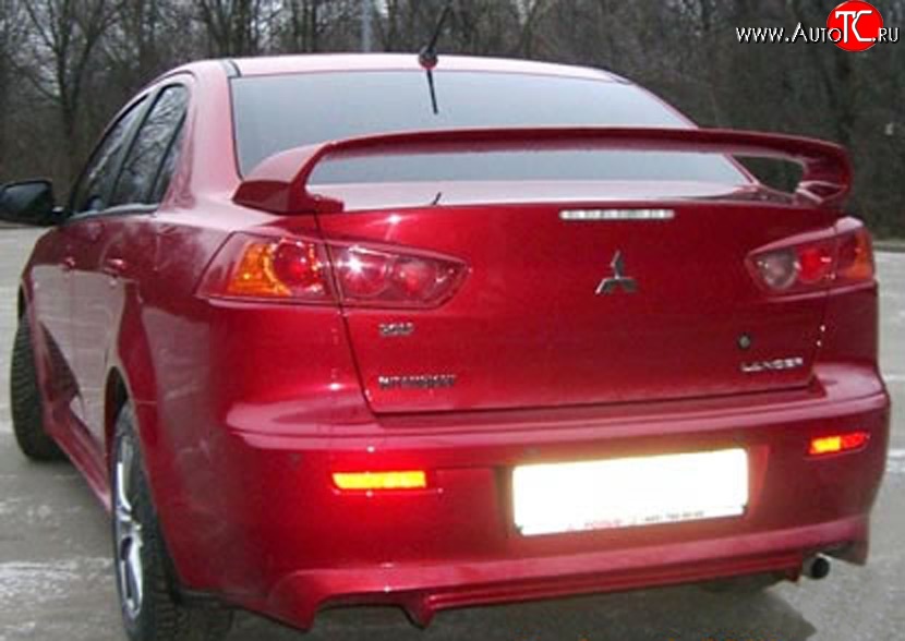 8 199 р. Спойлер Zodiak Mitsubishi Lancer 10 седан дорестайлинг (2007-2010) (Неокрашенный)  с доставкой в г. Москва