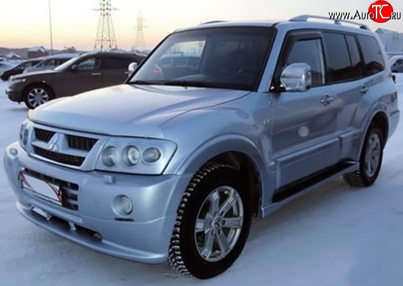 10 599 р. Накладка переднего бампера Sport Mitsubishi Pajero 3 V70 дорестайлинг (1999-2003) (Неокрашенная)  с доставкой в г. Москва