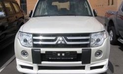 10 599 р. Накладка переднего бампера Sport  Mitsubishi Pajero ( 4 V90,  4 V80) (2006-2011) дорестайлинг, дорестайлинг (Неокрашенная)  с доставкой в г. Москва. Увеличить фотографию 1