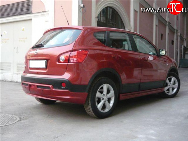 5 199 р. Накладка заднего бампера Городская Легенда Nissan Qashqai 1 J10 рестайлинг (2010-2013) (Неокрашенная)  с доставкой в г. Москва