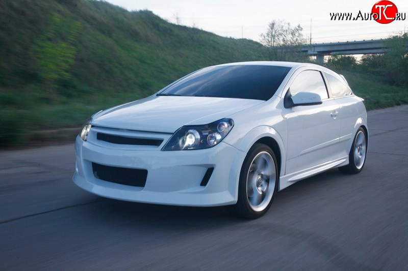 3 299 р. Решётка радиатора DM-Style  Opel Astra  H GTC (2004-2011) хэтчбек 3 дв. дорестайлинг, хэтчбек 3 дв. рестайлинг (Без сетки, Неокрашенная)  с доставкой в г. Москва