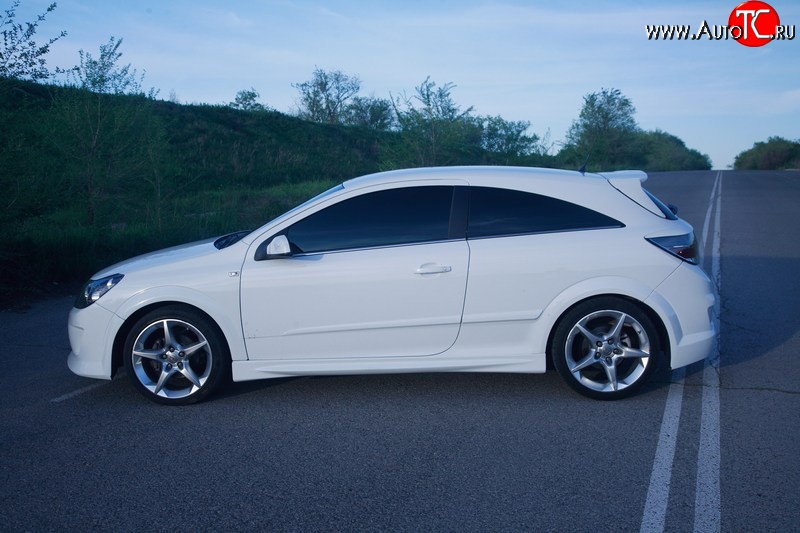 4 599 р. Пороги накладки DM-Style  Opel Astra  H GTC (2004-2011) хэтчбек 3 дв. дорестайлинг, хэтчбек 3 дв. рестайлинг (Неокрашенные)  с доставкой в г. Москва