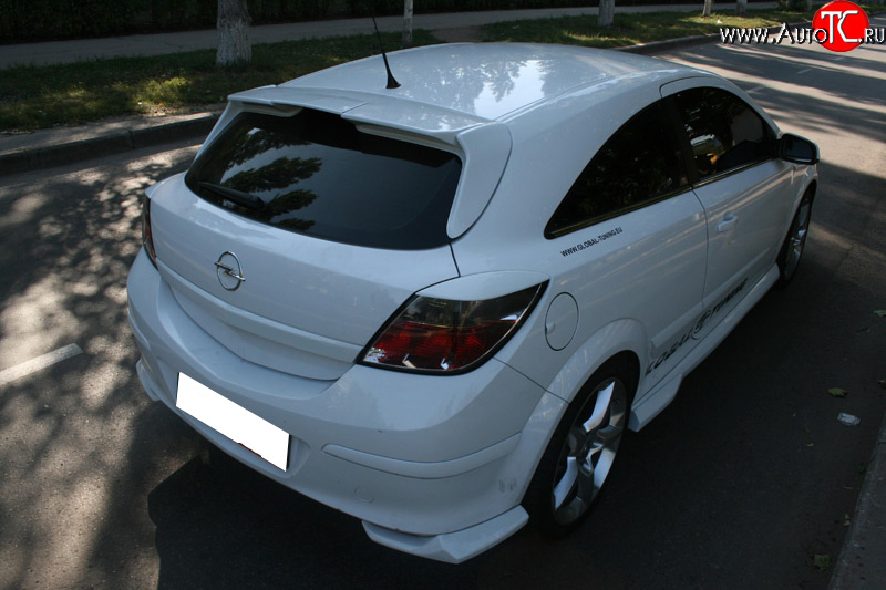 3 499 р. Комплект накладок на задний бампер Global Tuning  Opel Astra  H GTC (2004-2011) хэтчбек 3 дв. дорестайлинг, хэтчбек 3 дв. рестайлинг (Неокрашенная)  с доставкой в г. Москва