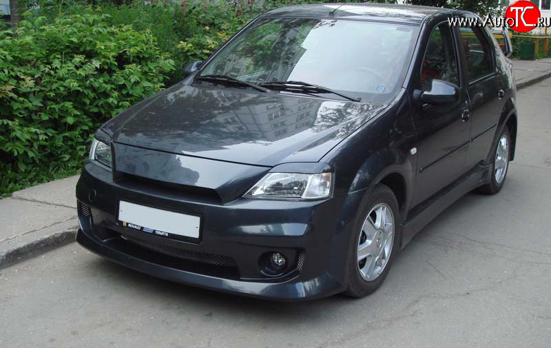 899 р. Реснички Power DM  Renault Logan  1 (2004-2010) дорестайлинг (Неокрашенные)  с доставкой в г. Москва