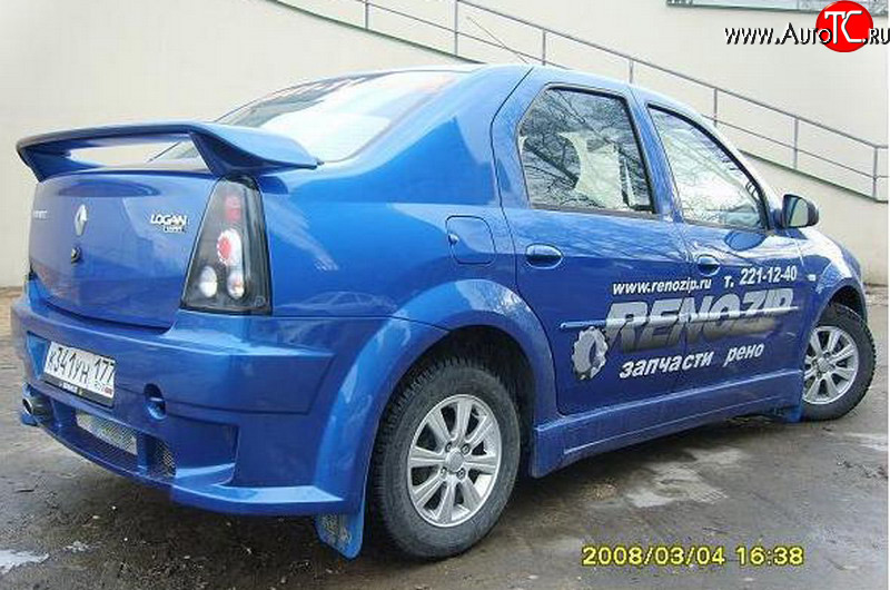 6 499 р. Низкий спойлер Power DM  Renault Logan  1 (2004-2010) дорестайлинг (Неокрашенный)  с доставкой в г. Москва