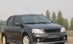 4 699 р. Пороги накладки Power DM 2 Renault Logan 1 рестайлинг (2010-2016) (Неокрашенные)  с доставкой в г. Москва. Увеличить фотографию 2