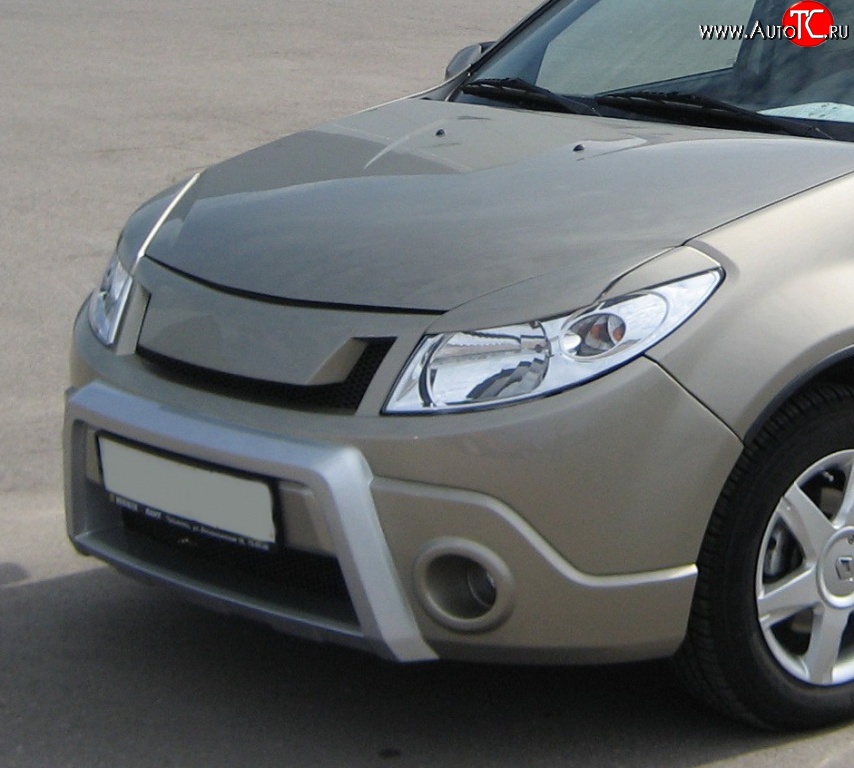 1 849 р. Реснички Kart RS Renault Sandero (BS) (2009-2014) (Неокрашенные)  с доставкой в г. Москва