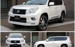 7 599 р. Накладка LX Mode на передний бампер Toyota Land Cruiser Prado J150 дорестайлинг (2009-2013) (Неокрашенная)  с доставкой в г. Москва. Увеличить фотографию 2