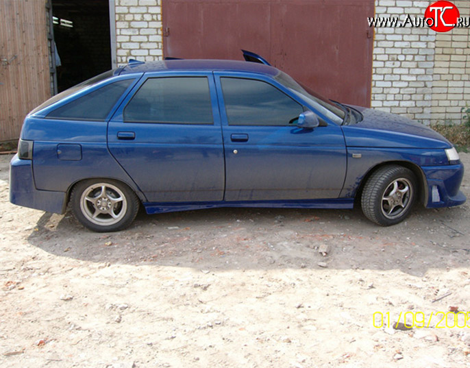 1 299 р. Пороги накладки M-VRS Лада 2110 седан (1995-2007) (Неокрашенные)  с доставкой в г. Москва