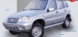 499 р. Накладки на зеркала Кураж 2 до 2005 года Chevrolet Niva 2123 дорестайлинг (2002-2008) (Неокрашенные)  с доставкой в г. Москва. Увеличить фотографию 2