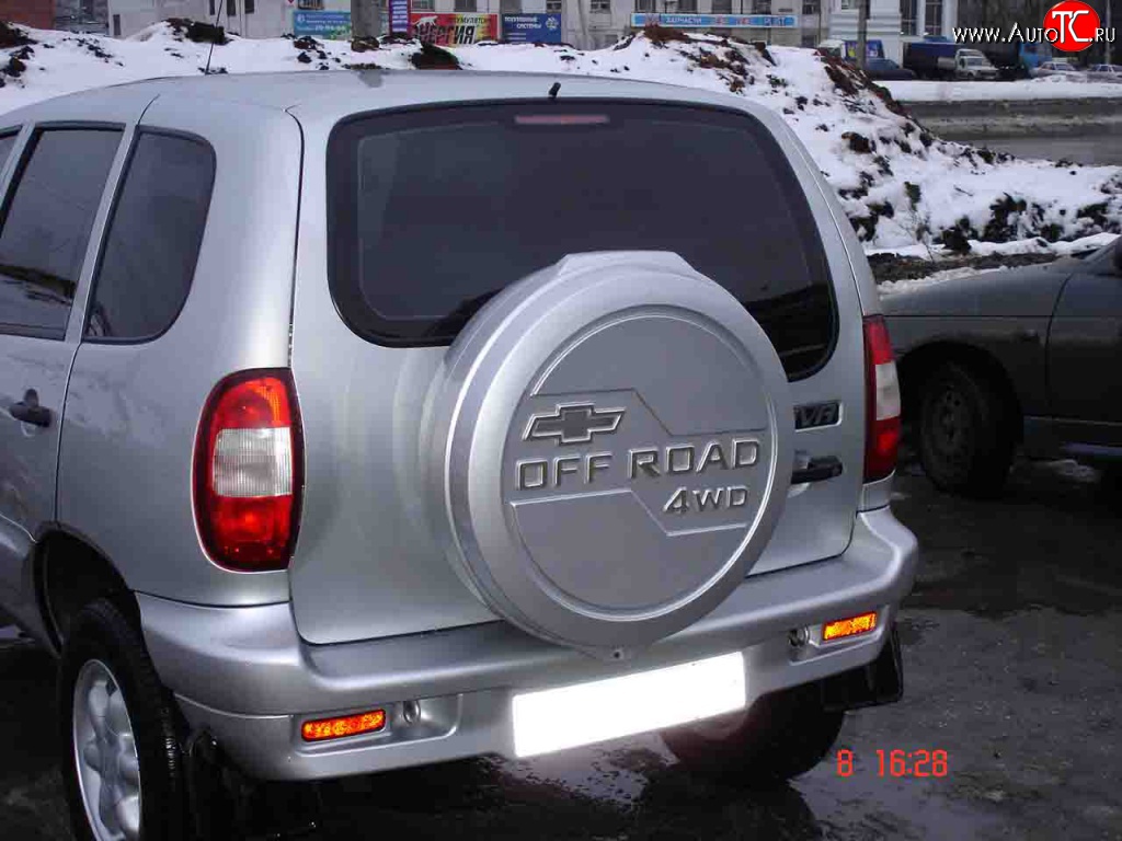 3 659 р. Бокс запасного колеса Off-Road Chevrolet Niva 2123 рестайлинг (2009-2020) (Неокрашенный)  с доставкой в г. Москва