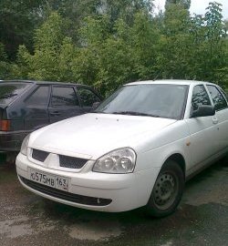 749 р. Решётка радиатора Car.t MMC Style Лада Приора 2172 хэтчбек дорестайлинг (2008-2014) (Неокрашенная)  с доставкой в г. Москва. Увеличить фотографию 2