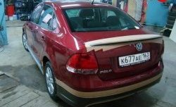 3 899 р. Лип спойлер Racing Volkswagen Polo 5 седан дорестайлинг (2009-2015) (Неокрашенный)  с доставкой в г. Москва. Увеличить фотографию 2