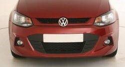 7 249 р. Передний бампер Sport Volkswagen Polo 5 седан дорестайлинг (2009-2015) (Неокрашенный)  с доставкой в г. Москва. Увеличить фотографию 2