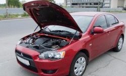 2 449 р. Упоры капота Sport Mitsubishi Lancer 10 седан дорестайлинг (2007-2010)  с доставкой в г. Москва. Увеличить фотографию 1