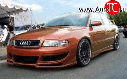 7 299 р. Передний бампер Carzone Audi A4 B5 8D5 универсал 2-ой рестайлинг (1999-2001)  с доставкой в г. Москва