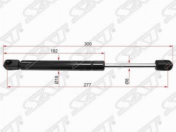 719 р. Упор капота SAT (газовый)  Audi A4  B5 8D2 седан (1994-2001), Audi TT  8N (1998-2006), Skoda Fabia  Mk1 (2004-2008), Volkswagen Bora (1998-2005), Volkswagen Jetta  A4 (1998-2005), Volkswagen Passat  B5 (1996-2000)  с доставкой в г. Москва. Увеличить фотографию 1