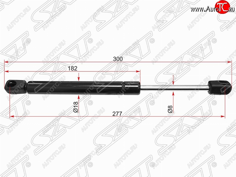 719 р. Упор капота SAT (газовый)  Audi A4  B5 8D2 седан (1994-2001), Audi TT  8N (1998-2006), Skoda Fabia  Mk1 (2004-2008), Volkswagen Bora (1998-2005), Volkswagen Jetta  A4 (1998-2005), Volkswagen Passat  B5 (1996-2000)  с доставкой в г. Москва