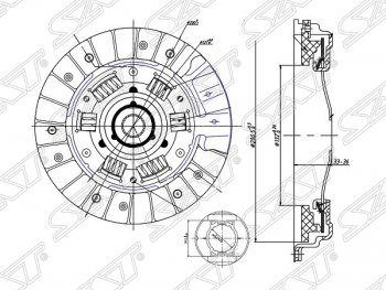 5 499 р. Комплект сцепления SAT (1.4)  Audi A2  8Z (1999-2005), Seat Altea  5P (2004-2013), Seat Cordoba  Mk2,6L (2002-2010), Seat Ibiza  6L хэтчбэк 3 дв. (2002-2006), Seat Leon  1P хэтчбэк 5 дв. (2005-2013), Skoda Fabia  Mk2 (2007-2014), Skoda Octavia  A5 (2004-2013), Skoda Praktik (2007-2015), Skoda Rapid ( NH3,  NH1) (2012-2020), Skoda Roomster  5J (2006-2015), Volkswagen Golf  5 (2003-2009), Volkswagen Polo ( 9N1,  5) (2001-2015)  с доставкой в г. Москва. Увеличить фотографию 1