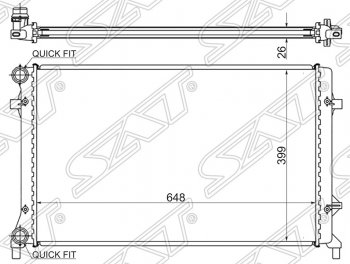 5 999 р. Радиатор двигателя SAT (1.4 / 1.6 / 1.8 / 2.0 / 2.5) Audi A3 8P1 хэтчбэк 3 дв. дорестайлинг (2003-2005)  с доставкой в г. Москва. Увеличить фотографию 1