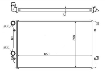 6 349 р. Радиатор двигателя SAT (пластинчатый, Китай)  Audi A3 (8PA хэтчбэк 5 дв.,  8P1 хэтчбэк 3 дв.), TT (8J), Seat Altea (5P), Leon (1P хэтчбэк 5 дв.), Toledo (универсал,  5P), Skoda Octavia (A5), Superb (B6 (3T),  B6 (3T5),  (B6) 3T), Yeti, Volkswagen Beetle A5 (5С1) хэтчбэк 3 дв. - Touran 1T  с доставкой в г. Москва. Увеличить фотографию 1