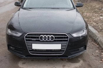 1 139 р. Реснички на фары KURAJ Audi A4 B8 дорестайлинг, седан (2007-2011) (Неокрашенные)  с доставкой в г. Москва. Увеличить фотографию 2