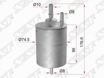 1 399 р. Топливный фильтр SAT (1.8/2.4/3.0/4.2)  Audi A4 ( B6,  B7) - A6  C6  с доставкой в г. Москва. Увеличить фотографию 1