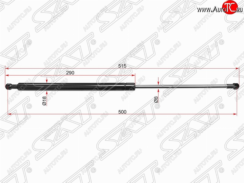 639 р. Упор крышки багажника SAT (газовый)  Audi A4  B6 (2000-2006) универсал  с доставкой в г. Москва