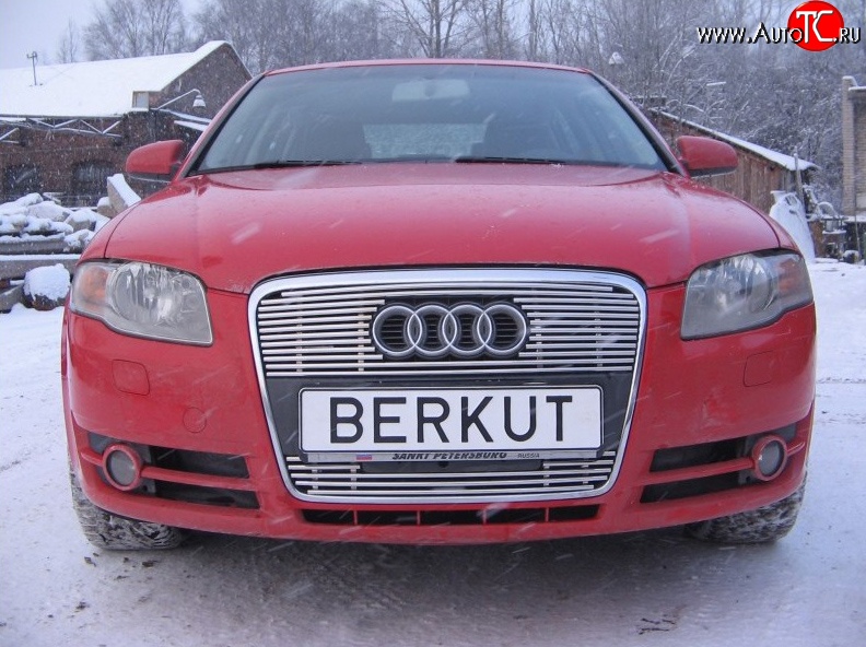 5 299 р. Декоративная вставка решетки радиатора Berkut Audi A4 B7 седан (2004-2008)  с доставкой в г. Москва