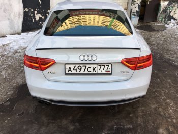 3 599 р. Лип спойлер АВТОКРАТ  Audi A5  8T (2007-2011) дорестайлинг, лифтбэк (Неокрашенный)  с доставкой в г. Москва. Увеличить фотографию 2