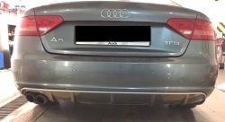 13 999 р. Накладка на задний бампер CT Audi A5 8T дорестайлинг, лифтбэк (2007-2011) (Неокрашенная)  с доставкой в г. Москва. Увеличить фотографию 2