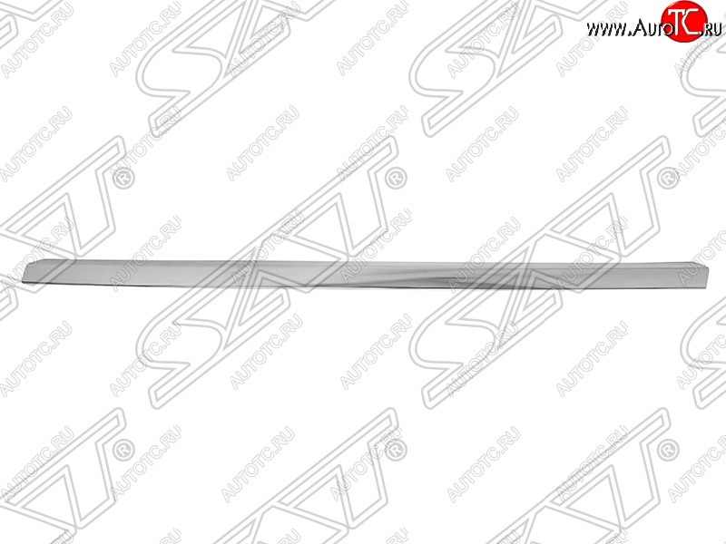 499 р. Молдинг переднего бампера SAT (левый, хром)  Audi A6  C6 (2004-2008) дорестайлинг, седан, дорестайлинг, универсал  с доставкой в г. Москва