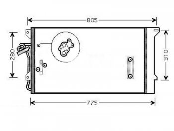 Радиатор кондиционера SAT Audi Q7 4L дорестайлинг (2005-2009)
