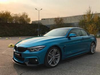 14 499 р. Сплиттер переднего бампера М-Perfomance BMW 4 серия F36 лифтбэк рестайлинг (2017-2020) (цвет: черный матовый)  с доставкой в г. Москва. Увеличить фотографию 3