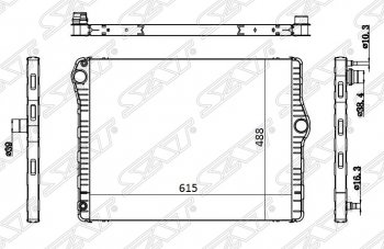 11 599 р. Радиатор двигателя SAT (пластинчатый) BMW 5 серия F11 дорестайлинг, универсал (2009-2013)  с доставкой в г. Москва. Увеличить фотографию 1