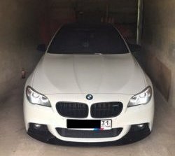 10 849 р. Накладка на передний бампер M-Performance  BMW 5 серия ( F11,  F10) (2009-2017) дорестайлинг, универсал, седан дорестайлинг, рестайлинг, седан, рестайлинг, универсал (Неокрашенная)  с доставкой в г. Москва. Увеличить фотографию 2