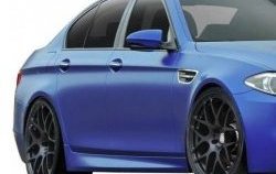 9 049 р. Пороги накладки M-Style BMW 5 серия F11 рестайлинг, универсал (2013-2017) (Неокрашенные)  с доставкой в г. Москва. Увеличить фотографию 1