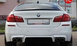 5 999 р. Лип спойлер М-Perfomance BMW 5 серия F10 седан дорестайлинг (2009-2013) (Черный матовый)  с доставкой в г. Москва. Увеличить фотографию 3