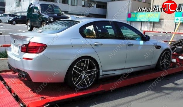 6 749 р. Лип спойлер CT v1 BMW 5 серия F10 седан дорестайлинг (2009-2013) (Неокрашенный)  с доставкой в г. Москва