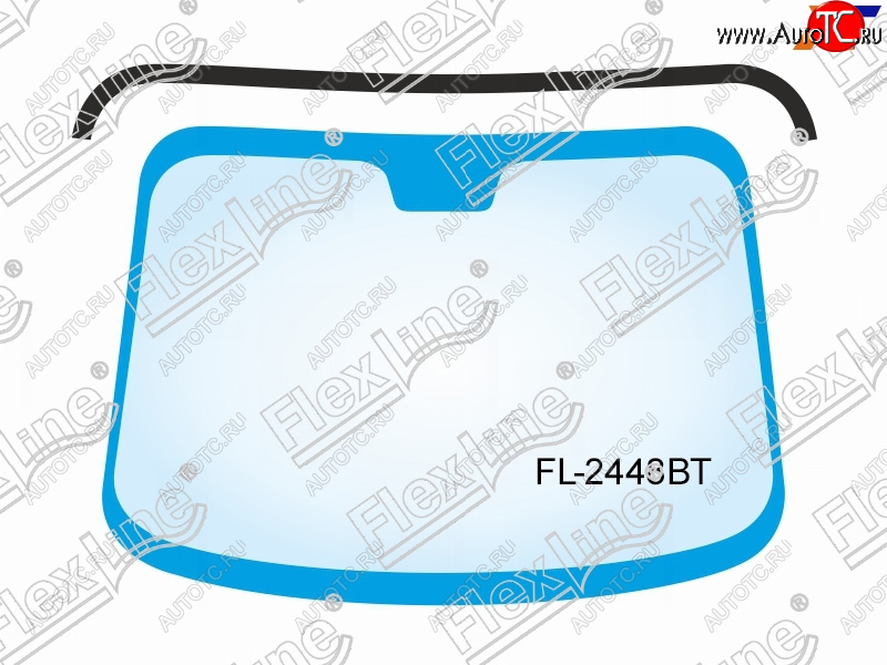 649 р. Молдинг лобового стекла FlexLine  BMW 5 серия ( E60,  E61) (2003-2010) седан дорестайлинг, универсал дорестайлинг, седан рестайлинг, универсал рестайлинг  с доставкой в г. Москва