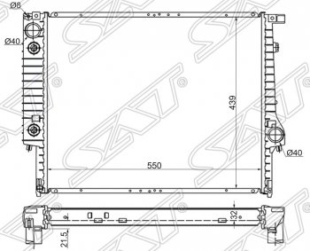 Радиатор двигателя SAT (трубчатый) BMW 3 серия E30 седан (1982-1991)