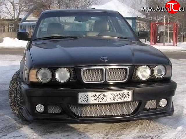 6 899 р. Передний бампер RIEGER BMW 5 серия E34 седан дорестайлинг (1988-1994) (Неокрашенный)  с доставкой в г. Москва